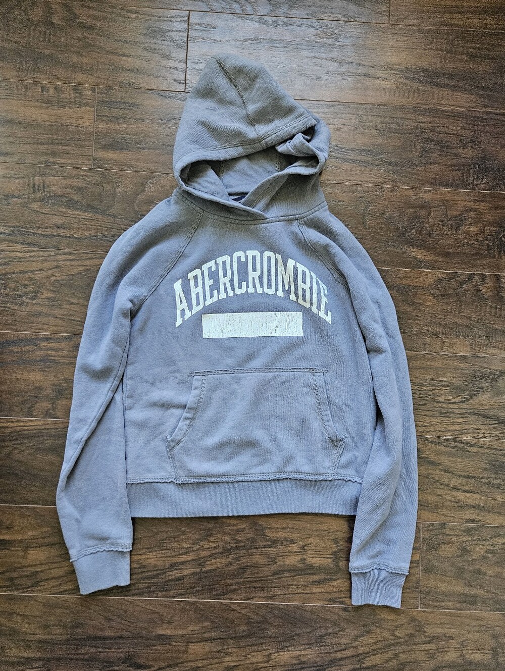 Abercrombie & Fitch Light Gray Crewneck Hoodie with Logo
